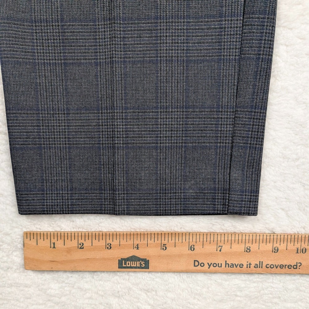 Tommy Hilfiger Tate Dress Pants Mens 42x30 Gray Glen Plaid Flat Front Stretch - Picture 7 of 9